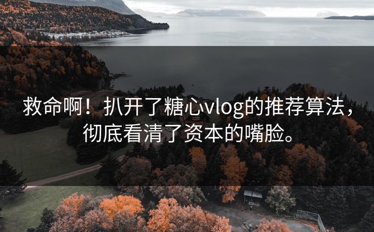 救命啊！扒开了糖心vlog的推荐算法，彻底看清了资本的嘴脸。